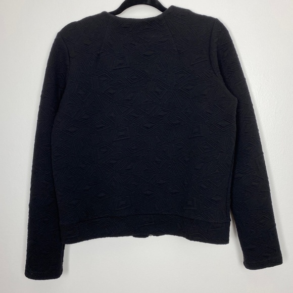 KappaAhl Jacket Womens Medium Black Quilted Blazer Zipper Front Pockets Soft - Picture 3 of 10